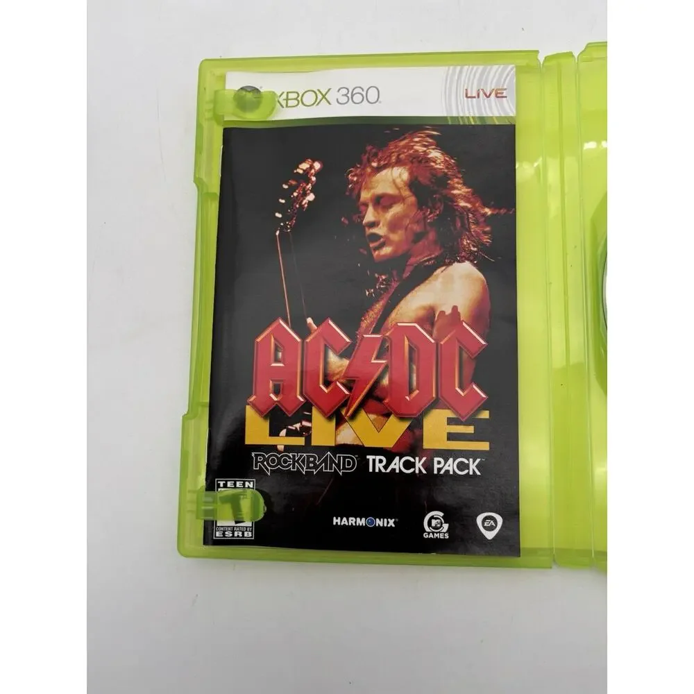 AC/DC Live: Rock Band Track Pack (Xbox 360, 2008) Complete Tested Working VG CIB